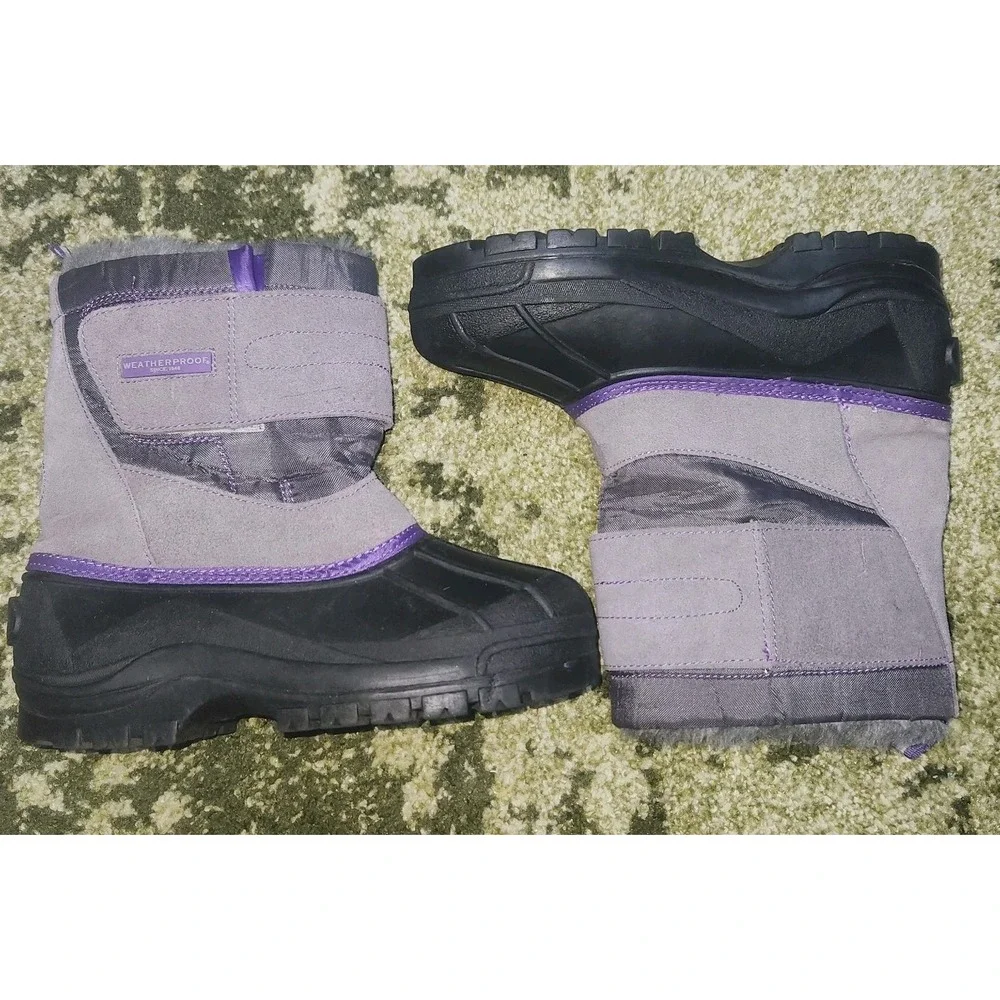 Weather Proof Since 1948 Duck Snow Boots Size 7 M Gray Purple